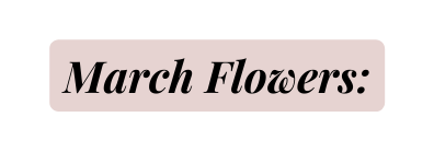 March Flowers